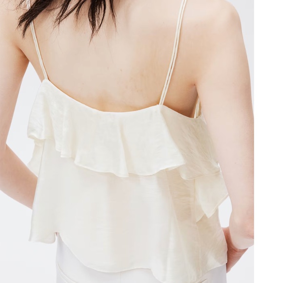 H&M Ivory Ruffle Loose Tank Top - Picture 2 of 5